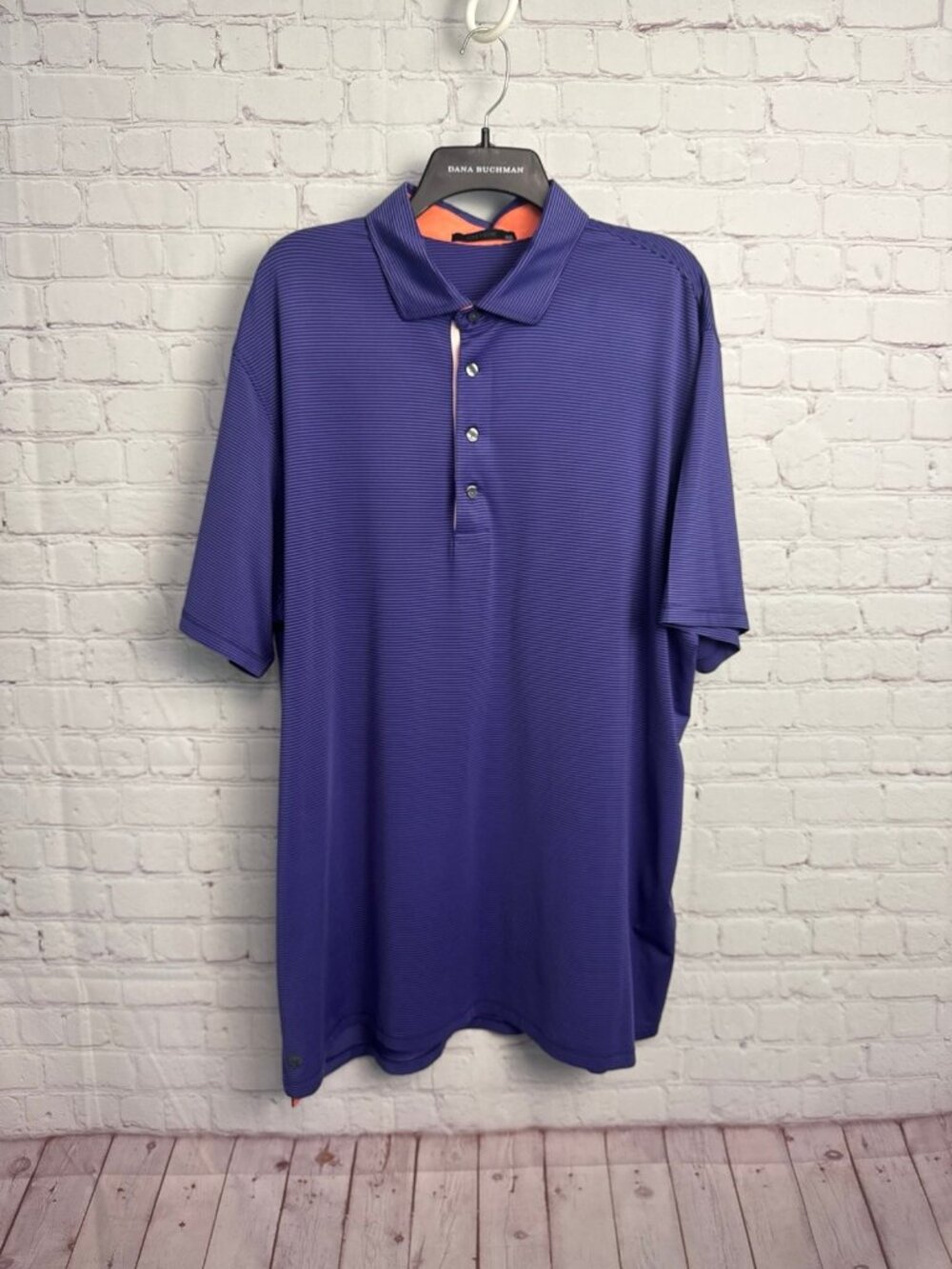 Greyson XXL purple striped collared preppy polo shirt men's golf shirt